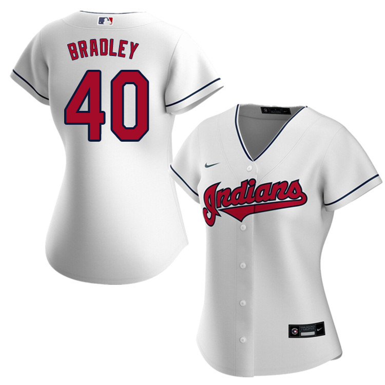 Nike Women #40 Bobby Bradley Cleveland Indians Baseball Jerseys Sale-White